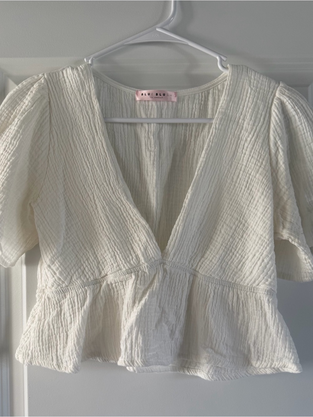 Blue Blush Ivory Crop Top